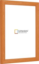 Fotolijst - Fotokader - Oranje - Halfrond met zichtbare houtnerf - Fotomaat 20x60 - Ontspiegeld glas - Art.nr. 1055006220601