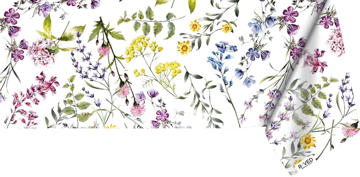 Raved Tafelzeil 140 cm x 220 cm – Lavendel print – PVC - Afwasbaar – Binnen & Buiten