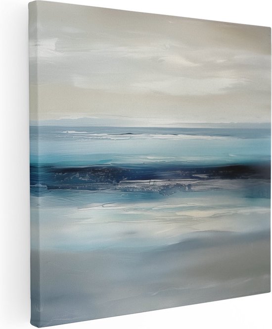 Artaza Peinture sur toile oeuvre abstraite de l'océan - 50x50 - Décoration murale - Photo sur toile - Impression sur toile