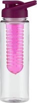 Waterfles met infuser - Fruit filter - Tritan drinkfles - Volwassenen - Roze - 700 ml