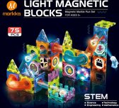 morkka STEM Montessori 75 stks Magnetisch bouwstenen speelgoed voor 3 4 5 6 7 8 jaar oude kinderen educatief speelgoed 3D bouwstenen cadeau voor jongens meisjes orbitale blokken