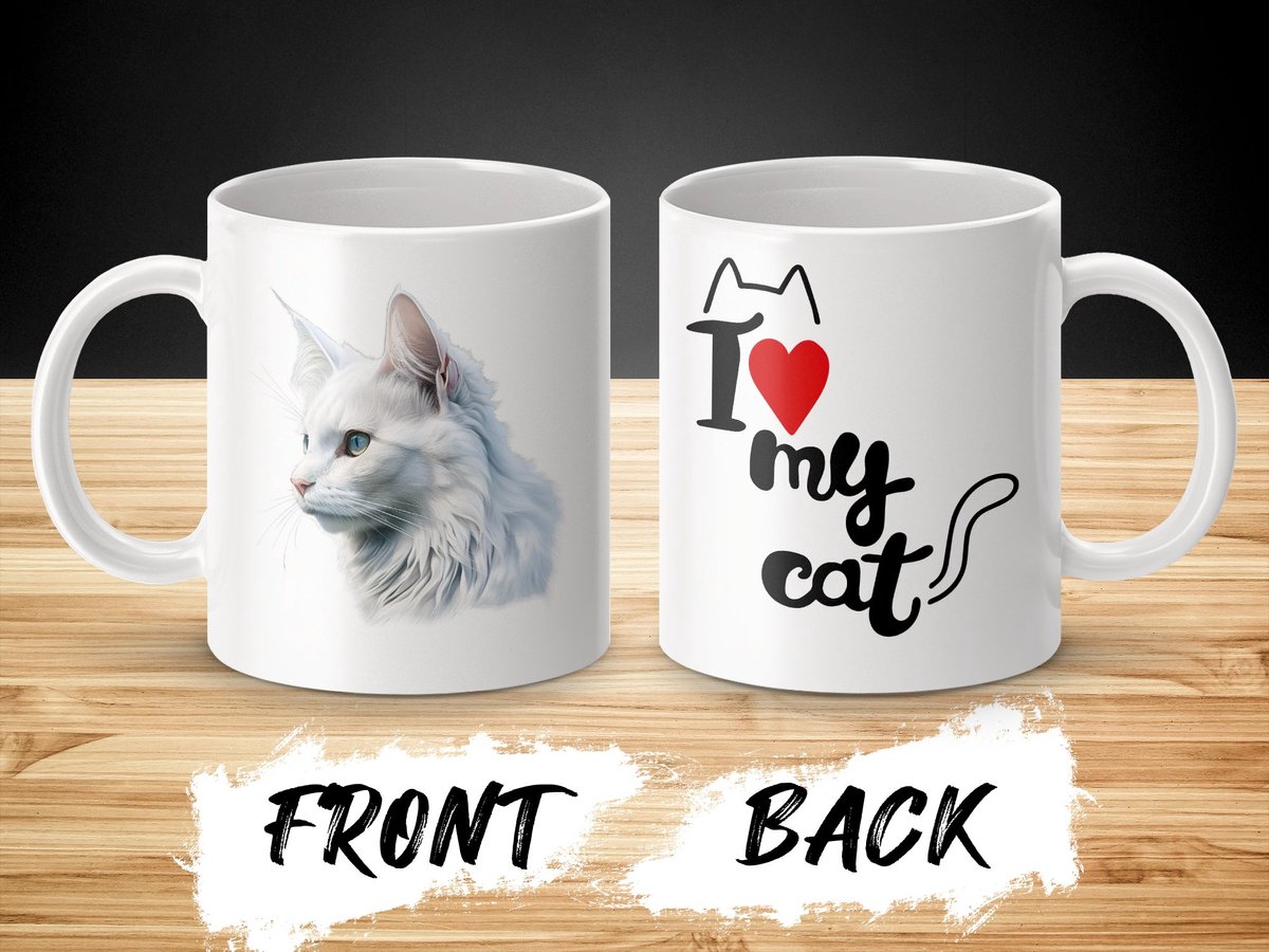 Mok Turkish Angora cat - kat - I love my cat - cat lovers - katten