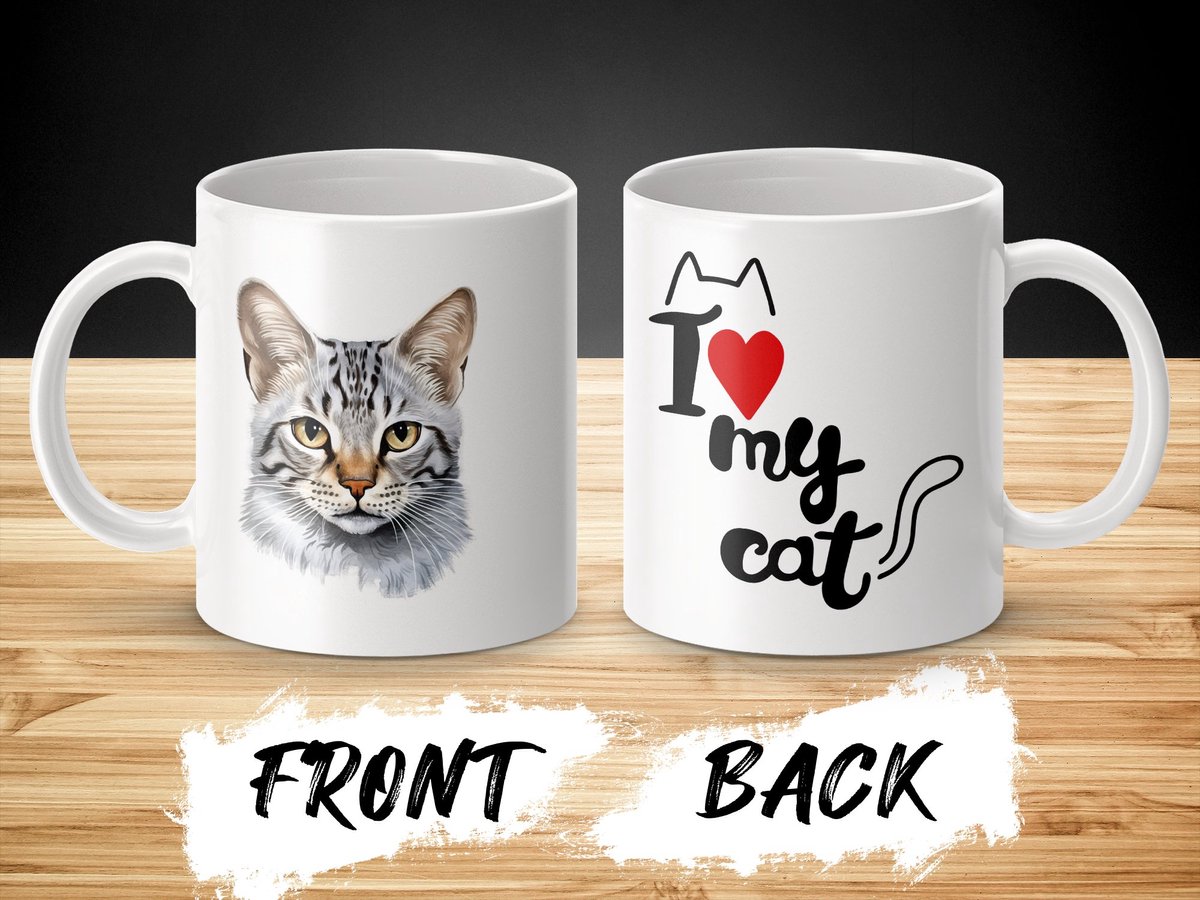 Mok Egyptian Mau cat - kat - I love my cat - cat lovers - katten