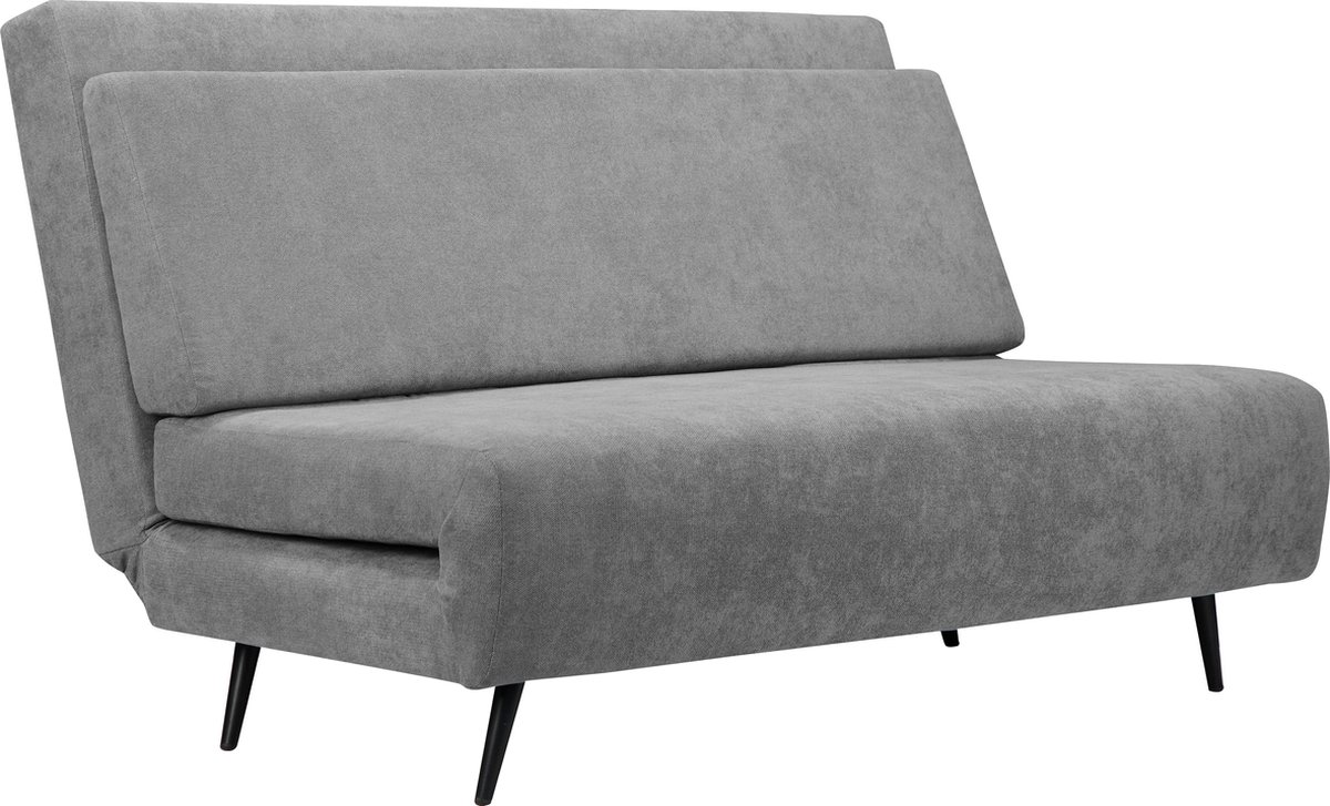 Notio Living Mallory-Slaapbank - 140 cm - Antraciet Stof