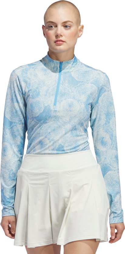 adidas Performance Ultimate365 Printed Golfshirt - Dames - Blauw- XS