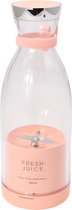 Roze Draadloze Blender To Go - Smoothie maker voor onderweg! - Draagbare Mini blender roze - Mixer voor smoothies - Draadloos opladen mogelijk! - Handmixer voor gezonde drankjes