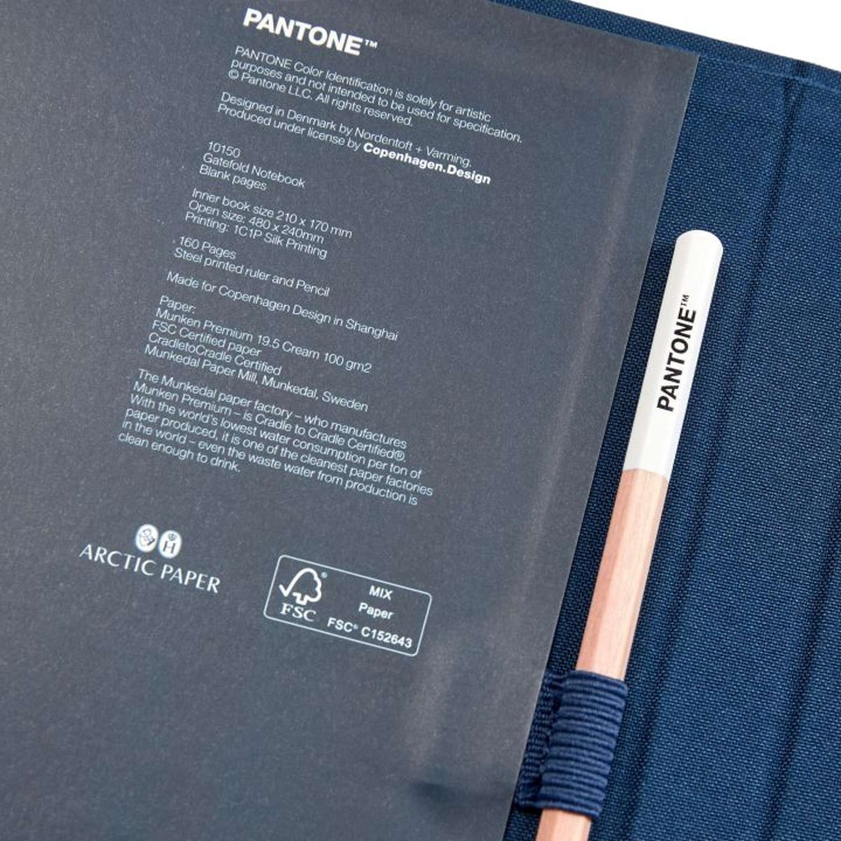 Copenhagen Design - Notitieboek Gelinieerd met Potlood - Dark Blue 2965 - Papier - Blauw