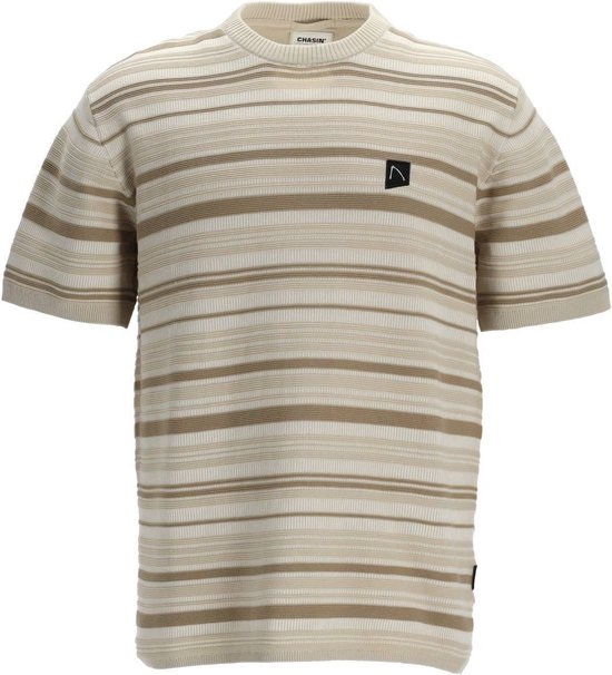 Chasin' T-shirt Eenvoudig T-shirt Valerio Beige Maat L
