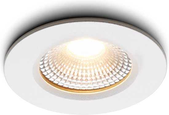 Ledisons LED-inbouwspot Udis set 6 stuks wit dimbaar - Ø82 mm - 2700K (extra warm-wit) - 270 lumen - 3 Watt - IP65