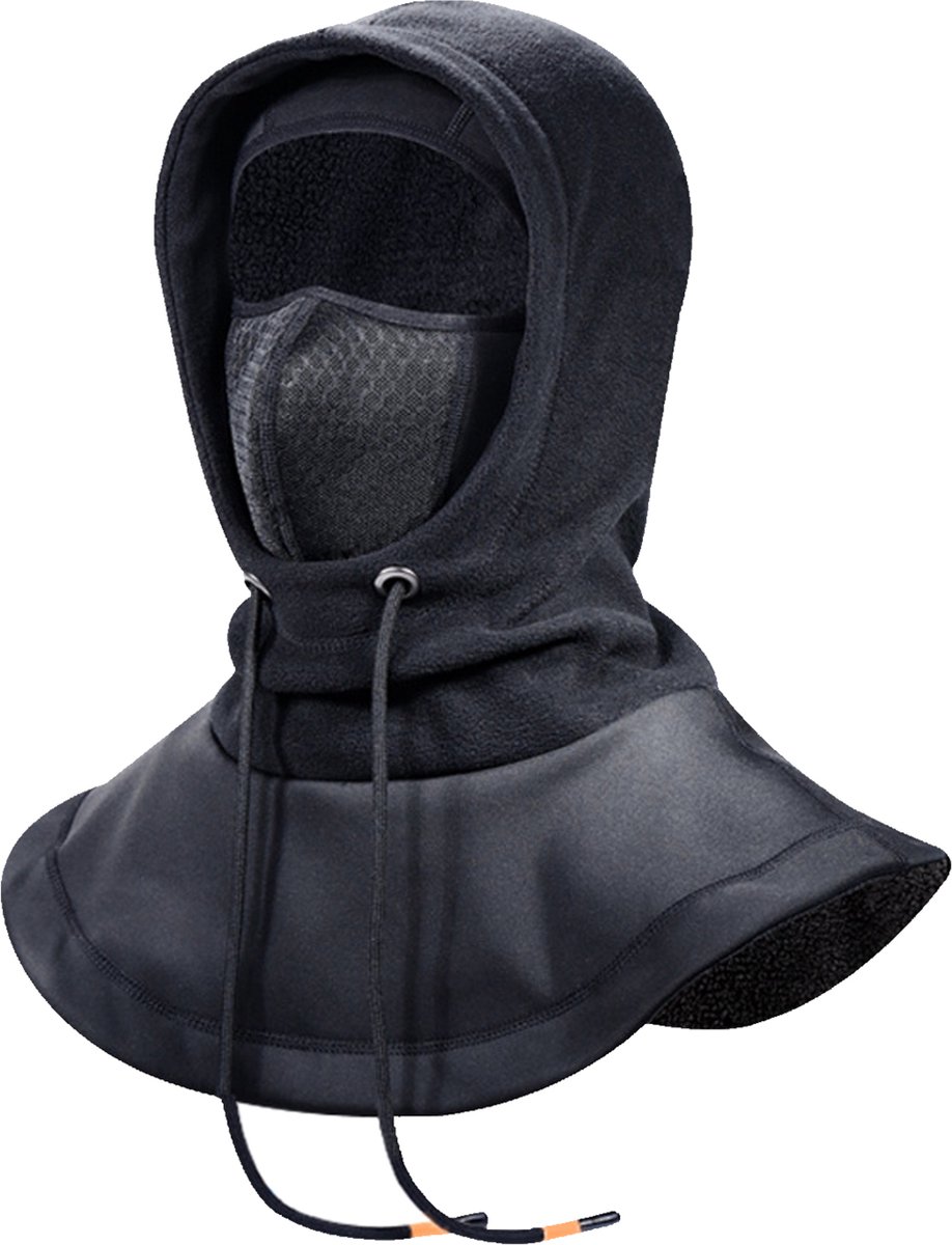 Somstyle Luxe Bivakmuts Winddichte Balaclava met Capuchon Ski Masker Nekwarmer Zwart