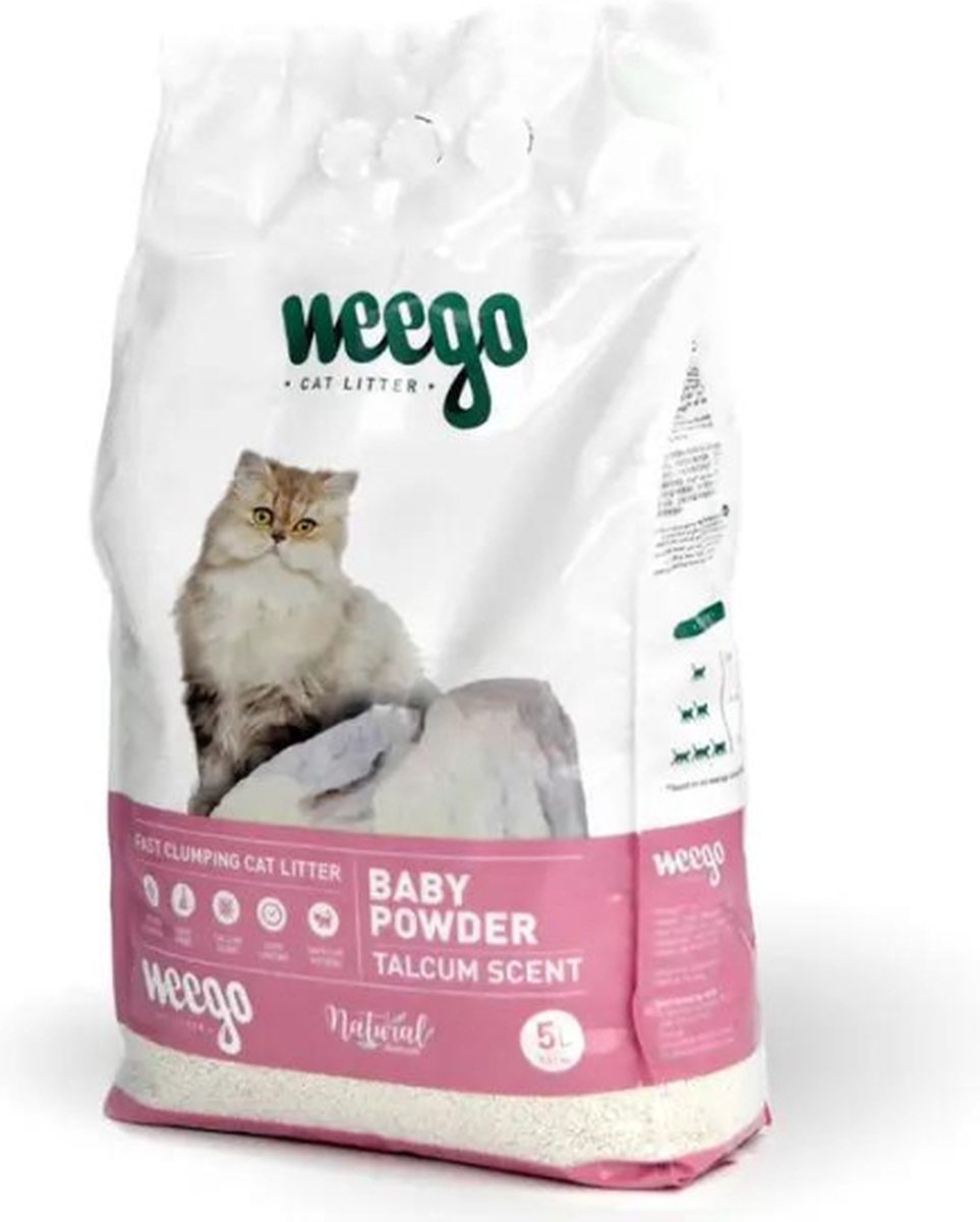 Weego Ecologische Kattenbakvulling Babypoeder - 15 liter
