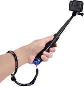 Garpex® Universele Selfiestick XL - Uitschuifbaar tot 95cm - Selfiestick - Geschikt voor diverse Actioncamera's - Selfiesticks - Waterproof - Blauw