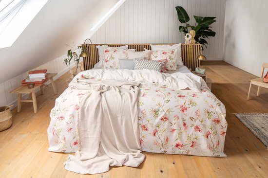 Walra Dekbedovertrek Spring Beauty - 240x220 - 100% Katoen (BCI) - Beige van Walra — afbeelding 4