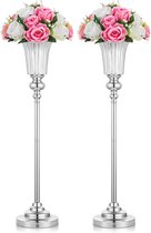 Bastix - Set van 2 veelzijdige metalen standaard en kaarsenhouder voor bruiloft, feest, diner, evenement, restaurant, hoteldecoratie