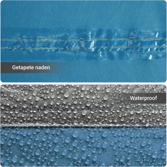 vidaXL - Tunneltent - 4-persoons - waterdicht - blauw