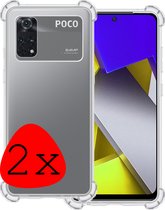 Hoes Geschikt voor Xiaomi Poco X4 Pro 5G Hoesje Shock Proof Case Hoes Siliconen - Hoesje Geschikt voor Xiaomi Poco X4 Pro 5G Hoes Cover Shockproof - Transparant - 2 Stuks
