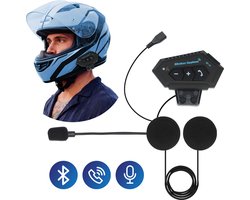 All&Inclusive Draadloze Motorhelm Headset - Brommer Helm - Snorfiets Helm - Jethelm - Waterdichte Motorhelm Headset - Bluetooth - Intercom Helm - Bluetooth Headset met Microfoon - Scooter Helm - Koptelefoon - Oortelefoon - Communicatiesysteem