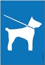 Bordje - Honden aan de lijn - Pictogram