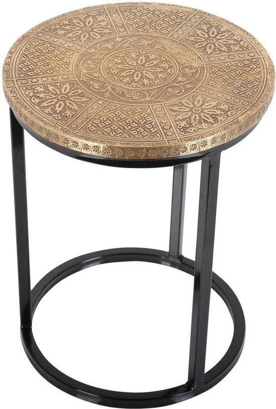 Vintage bijzettafel met dubbel tafelblad quilda eikenhout La Redoute