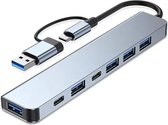 Hub USB 7 en 1 – USB C / USB 3.0 – Répartiteur USB 4 Portes – 4x USB 2.0 – 1x USB-C – 1x USB 3.0 – PD5W – 5G