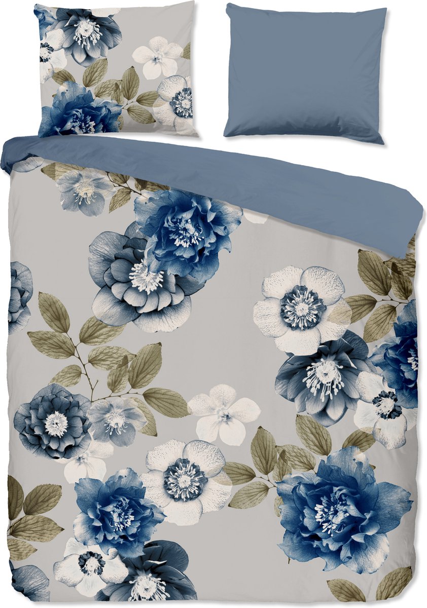 Good Morning dekbedovertrek bloemen - Lits jumeaux 240x200/220 cm - Multi - 100% Katoen flanel