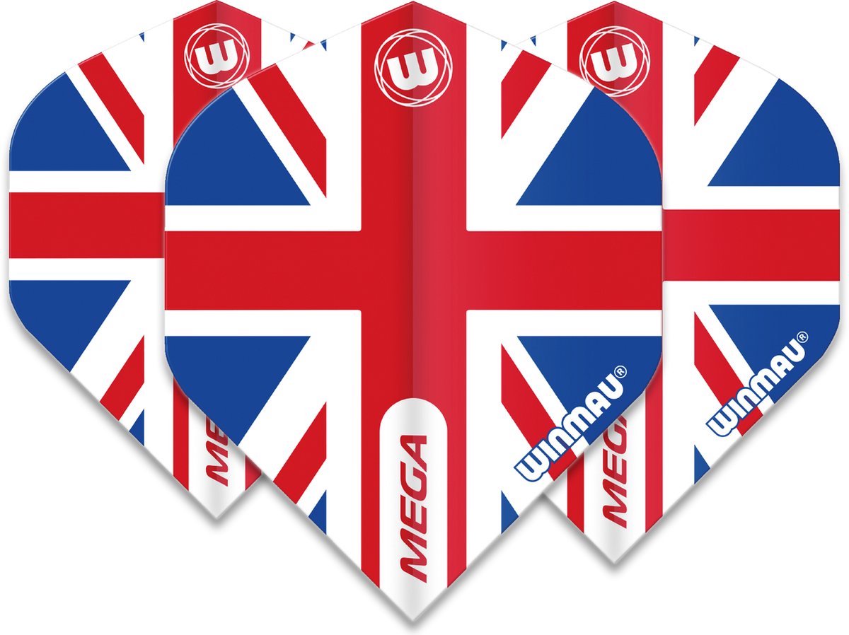 WINMAU - Mega Standard Union Jack Dartvluchten - 1 set per pakket van elke flight (3 Dartvluchten in totaal) — cadeau in Hobby - foto 5
