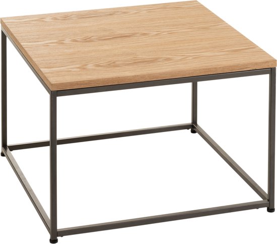 J-Line table Gigogne Carree - bois/métal - naturel - large
