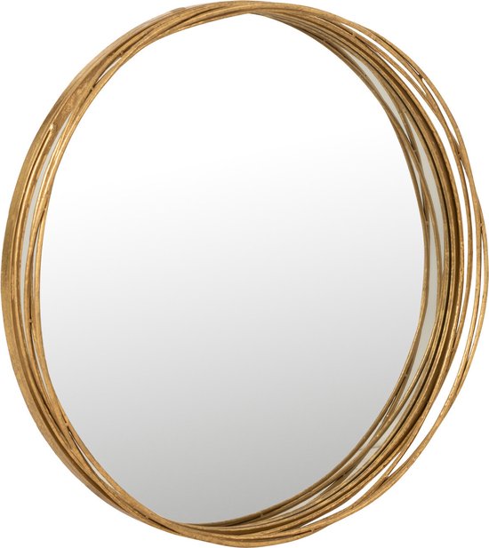 J-Line spiegel Aurora Rond - ijzer/gas - goud - small