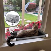 Kattenraambaars kattenhangmat raamstoel met gratis fleecedeken - zonnig zitvenster kattenbed voor grote katten - belastbaar tot 15 kg cat window perch