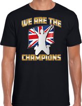Bellatio Decorations Verkleed shirt voor heren - Engeland - zwart - voetbal supporter - themafeest XXL