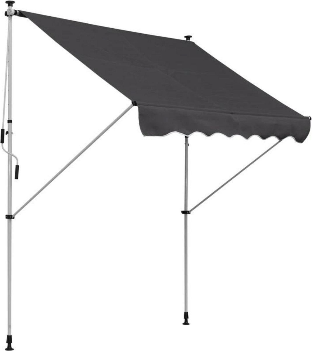 Luifel zonnescherm - Zonneluifel - Zonnescherm - Zonwering - Tuin - Grijs - 200 x 150 cm
