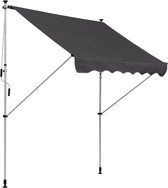 Bol.com Luifel zonnescherm - Zonneluifel - Zonnescherm - Zonwering - Tuin - Grijs - 200 x 150 cm aanbieding