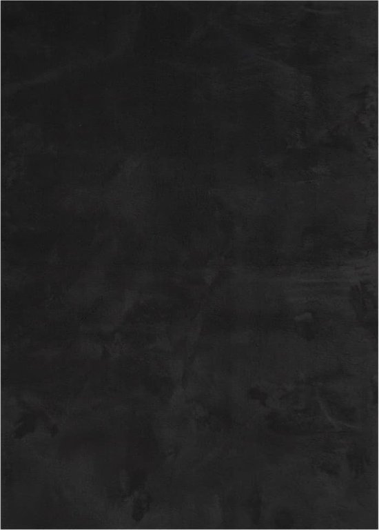 vidaXL - Vloerkleed - HUARTE - laagpolig - zacht - wasbaar - 120x170 - cm - zwart
