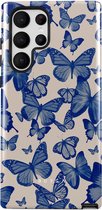 BURGA Telefoonhoesje voor Samsung Galaxy S22 Ultra - Schokbestendige Hardcase Hoesje - Butterfly Effect