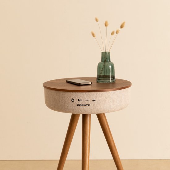 CREATE - Luidsprekertafel met 360º geluid, bluetooth en draadloos opladen - SPEAKER TABLE