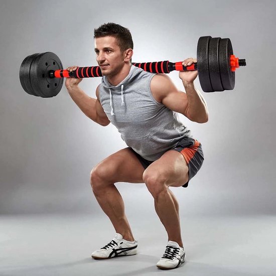 VirtuFit Lot D'Haltères Courts Avec Support - 6 Pièces Total 7 Kg En Néoprène - Idéal Fitness à Domicile Pour Femmes Et Hommes