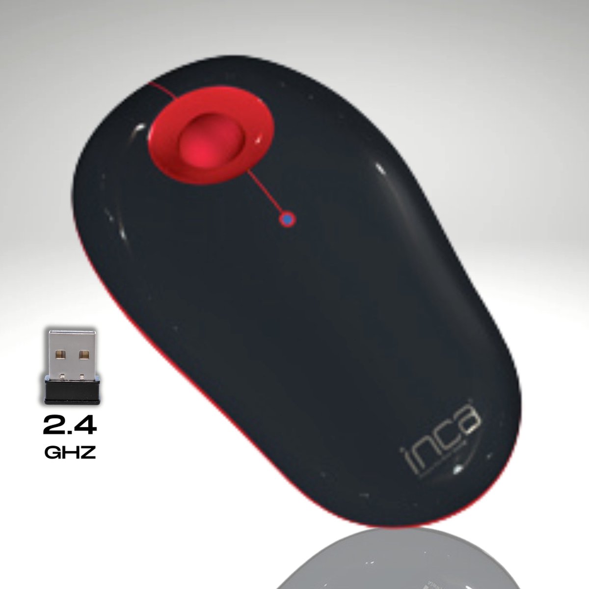 Inca Vivre IWM-FK334TR Ergonomisch Draadloze Optisch Muis - 2,4 GHz - 1600DPI