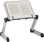 Relaxdays boekenstandaard - in hoogte verstelbaar - kookboekhouder - tablet - inklapbaar