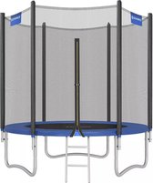 In And OutdoorMatch Trampoline Sam - 183 cm - met veiligheidsnet & ladder - blauw - tot 150 kg belasting
