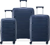 Securitech By Delsey - Set valise Dune - 3 pièces - Bagage à main 48L + bagage soute 94L et 133L - Blauw