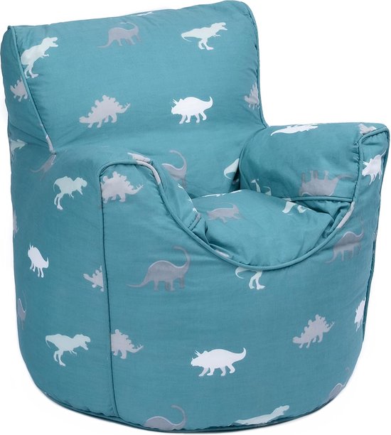 Wildwood Kinderstoel voor peuters, comfortabel kindermeubilair, zachte kinderveilige zitting, speelkamerbank, ergonomisch gevormde zitzak (Rex)