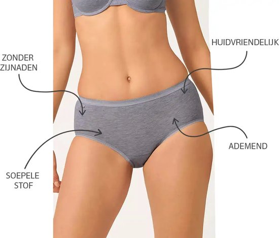 Lichtgrijze midi slip zonder naden, soepele stof, huidvriendelijk en ademend