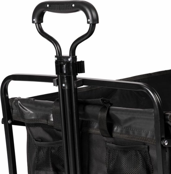 Multistore Bolderkar opvouwbaar 100L en 80kg draagkracht - strandkar - bolderwagen - 360º voorwielen - zwart van Multistore — afbeelding 5
