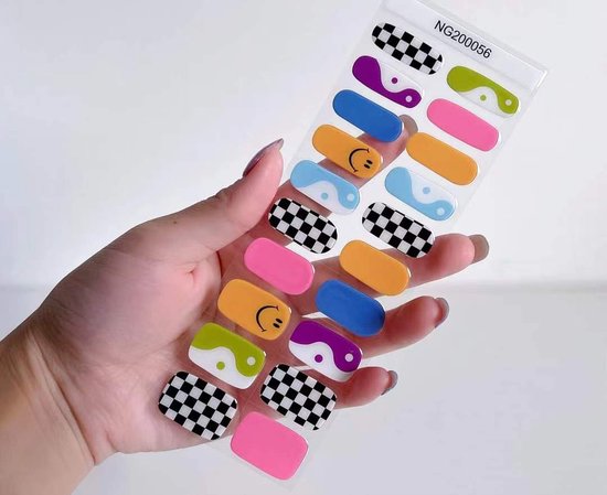 Gel lak fun print | nail wraps | multi color | art nails | UV nail wraps - Gel nail stickers - Nail stickers - Gel nagel wraps - UV nagel wraps - Gel nagel stickers - Nagel wraps - Nagel stickers print art