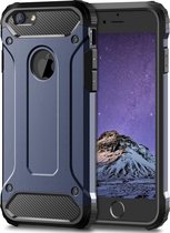 Schokbestendig Heavy Duty Hoesje Geschikt voor: iPhone 7 Plus / 8 Plus Shock Proof Hybride - Back Cover - Dual Layer Armor Case - Extra Stevig - Blauw