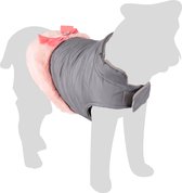 Manteau flamant rose pour chien Valentina - Longueur dos 25 cm - Gris