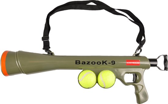 Flamingo - Hondenspeelgoed Bazooka Shooter - Groen - 60 x 18.5 x 9 cm