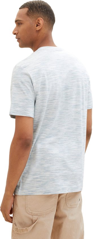Tom Tailor Men-T-shirt--35113 white gre-Maat L