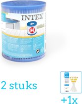 Intex Filter Cardridge - Type H - 2 stuks - Voordeelverpakking - Inclusief WAYS Testrips (1 stuks)