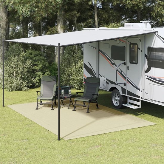 vidaXL - Tenttapijt - 5x3 - m - crèmekleurig van Merkloos — afbeelding 3